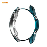 For Samsung Galaxy Watch 3 41mm 2 in 1 ENKAY Hat-Prince Electroplate Soft TPU Case + 0.2mm 9H 2.15D Curved Edge Tempered Glass Film(Cyan)