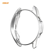For Samsung Galaxy Watch 3 41mm 2 in 1 ENKAY Hat-Prince Electroplate Soft TPU Case + 0.2mm 9H 2.15D Curved Edge Tempered Glass Film(Silver) - Watch Cases by ENKAY