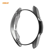 For Samsung Galaxy Watch 3 45mm 2 in 1 ENKAY Hat-Prince Electroplate Soft TPU Case + 0.2mm 9H 2.15D Curved Edge Tempered Glass Film(Black)