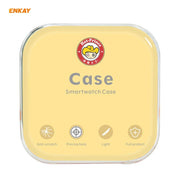 For Samsung Galaxy Watch 3 45mm 2 in 1 ENKAY Hat-Prince Electroplate Soft TPU Case + 0.2mm 9H 2.15D Curved Edge Tempered Glass Film(Cyan)