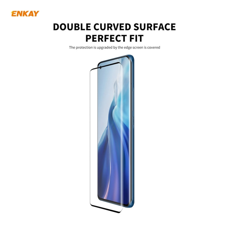 5 PCS For Xiaomi Mi 11 ENKAY Hat-Prince 0.26mm 9H 3D Explosion-proof Full Screen Curved Heat Bending Tempered Glass Film