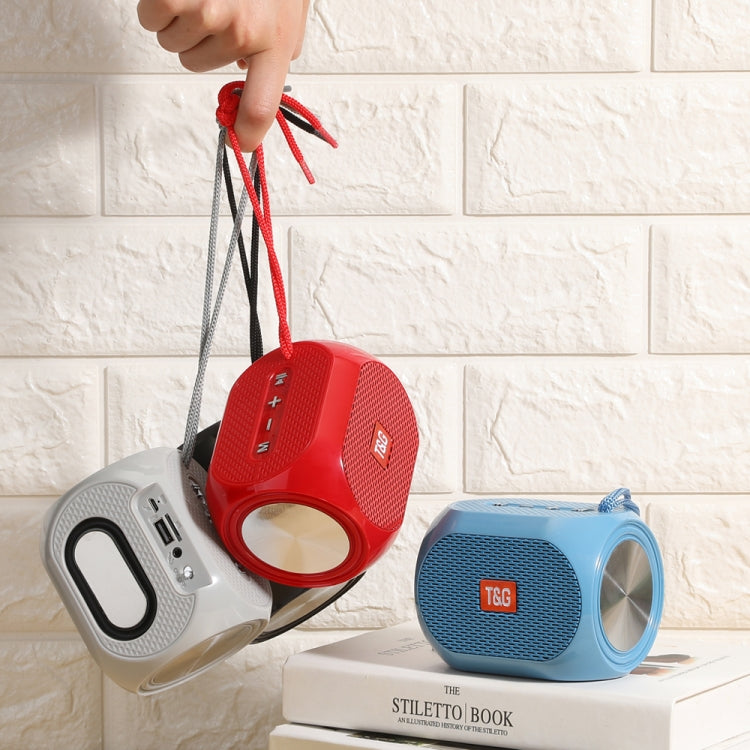 T&G TG196 TWS Subwoofer Bluetooth Speaker With Braided Cord, Support USB/AUX/TF Card/FM(Gray) - Mini Speaker by T&G | Online Shopping South Africa | PMC TechLife | Buy Now Pay Later Mobicred