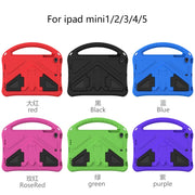 For iPad Mini5/4/3/2/1 EVA Flat Anti Falling Protective Case Shell with Holder(Blue)