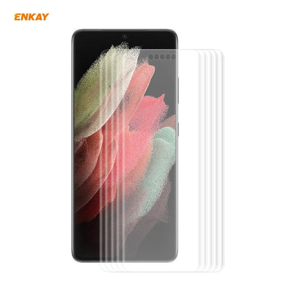 5 PCS For Samsung Galaxy S21 Ultra 5G ENKAY Hat-Prince 3D Full Screen PET Curved Hot Bending HD Screen Protector Soft Film(Transparent) - free shipping - PMC Jewellery - Order now!