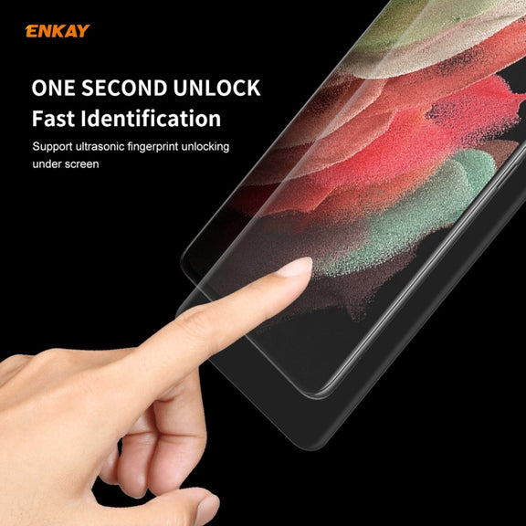 5 PCS For Samsung Galaxy S21 Ultra 5G ENKAY Hat-Prince 3D Full Screen PET Curved Hot Bending HD Screen Protector Soft Film(Transparent)