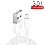 YSY-310QC18W QC3.0 Dual Port USB Car Charger + 3A USB to USB-C / Type-C Data Cable, Cable Length: 1m(Black)