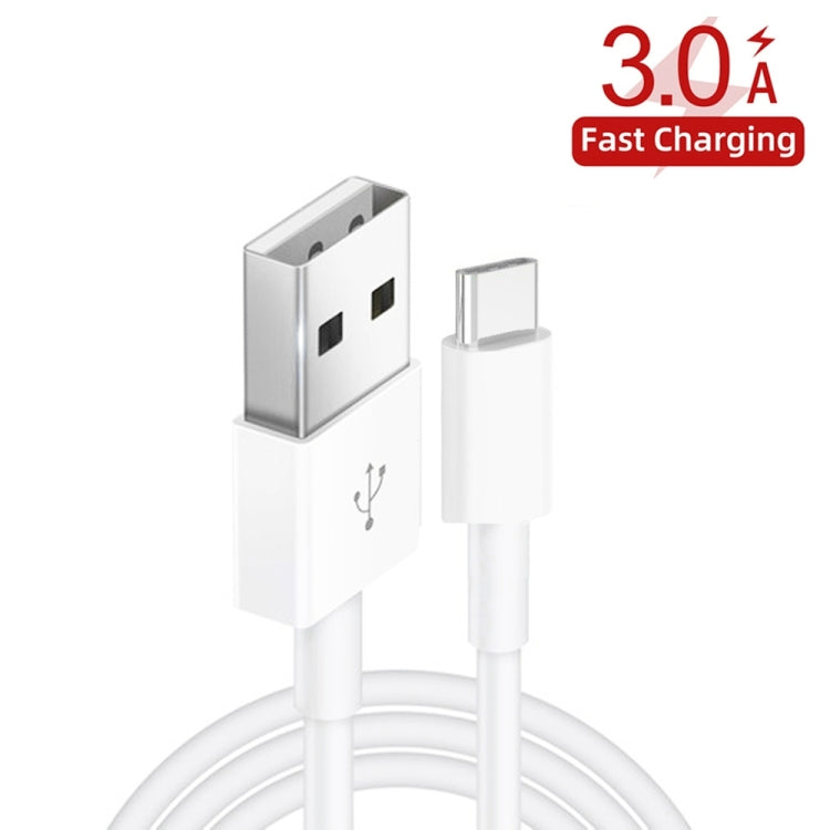 YSY-310QC18W QC3.0 Dual Port USB Car Charger + 3A USB to USB-C / Type-C Data Cable, Cable Length: 1m(Black)