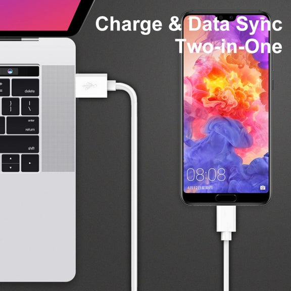 YSY-310QC18W QC3.0 Dual Port USB Car Charger + 3A USB to USB-C / Type-C Data Cable, Cable Length: 1m(Black)