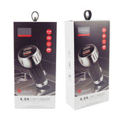 YSY-310QC18W QC3.0 Dual Port USB Car Charger + 3A USB to USB-C / Type-C Data Cable, Cable Length: 1m(Black)