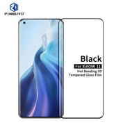 For Xiaomi Mi 11 PINWUYO 9H 3D Hot Bending Tempered Glass Film(Black)