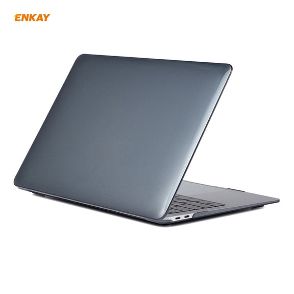 For MacBook Air 13.3 inch A2179 & A2337 2020 ENKAY 3 in 1 Crystal Laptop Protective Case + US Version TPU Keyboard Film + Anti-dust Plugs Set(Black)