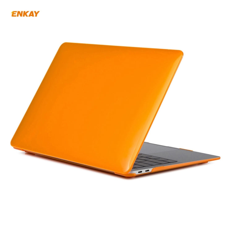 For MacBook Air 13.3 inch A2179 & A2337 2020 ENKAY 3 in 1 Crystal Laptop Protective Case + US Version TPU Keyboard Film + Anti-dust Plugs Set(Orange) - MacBook Air Cases by ENKAY | Online Shopping South Africa | PMC TechLife | Buy Now Pay Later Mobicred