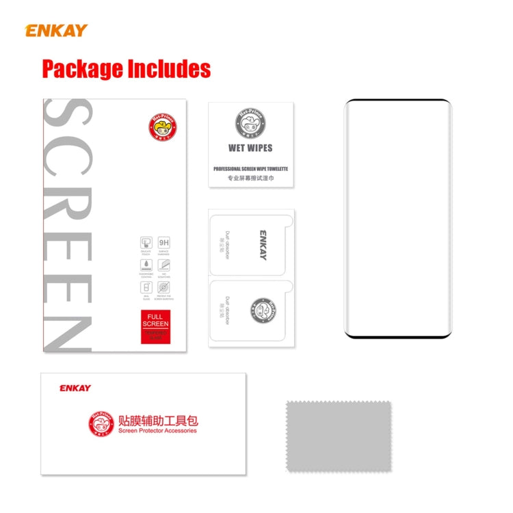 For Samsung Galaxy S21 Ultra 1pc ENKAY Hat-Prince 0.26mm 9H 3D Explosion-proof Full Screen Curved Heat Bending Tempered Glass Film - free shipping - PMC TechLife - Order now!