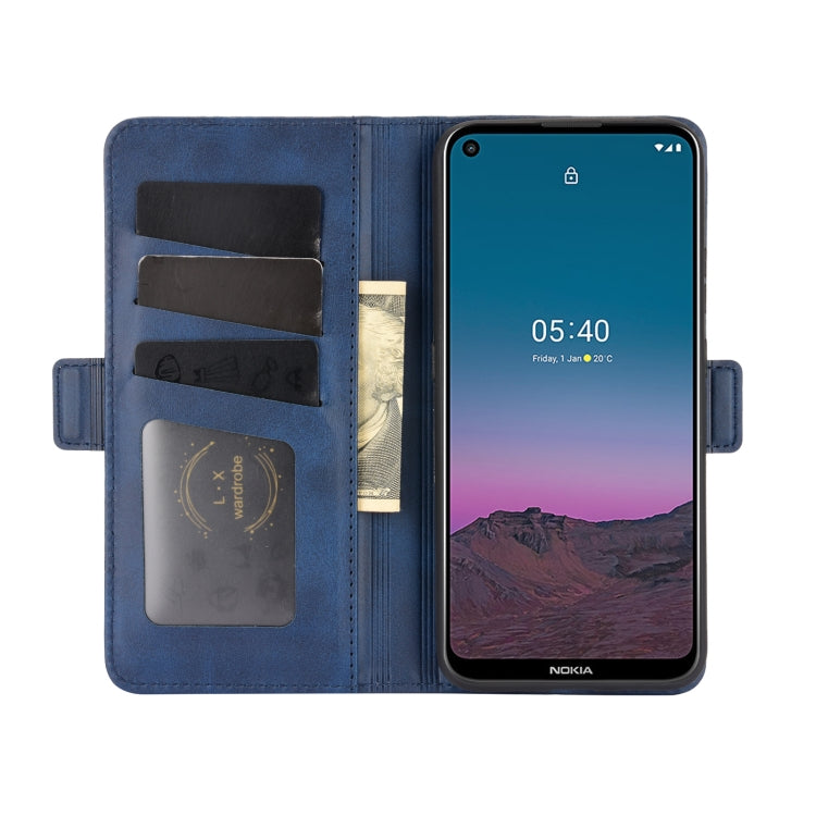 For Nokia 5.4 Dual-side Magnetic Buckle Horizontal Flip Leather Case with Holder & Card Slots & Wallet(Dark Blue) - free shipping - PMC TechLife - Order now!