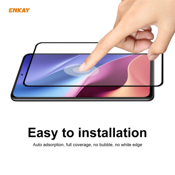 For Xiaomi Redmi K40 / K40 Pro(+) 10 PCS ENKAY Hat-Prince Full Glue 0.26mm 9H 2.5D Tempered Glass Full Coverage Film
