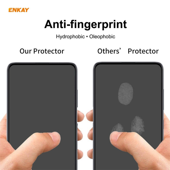 For Xiaomi Redmi Note 9T 10 PCS ENKAY Hat-Prince Full Glue 0.26mm 9H 2.5D Tempered Glass Full Coverage Film