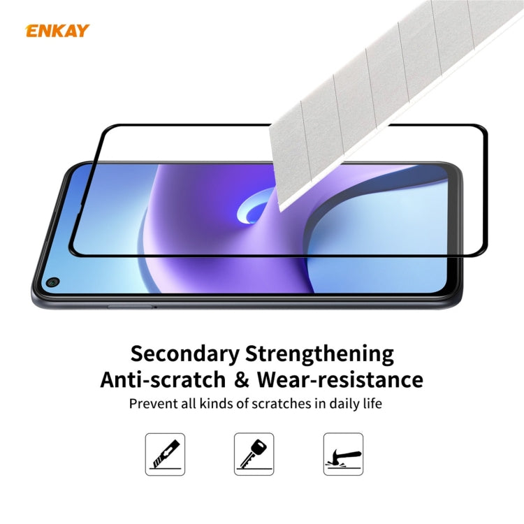 For Xiaomi Redmi Note 9T 10 PCS ENKAY Hat-Prince Full Glue 0.26mm 9H 2.5D Tempered Glass Full Coverage Film