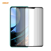 For Xiaomi Redmi 9T 10 PCS ENKAY Hat-Prince Full Glue 0.26mm 9H 2.5D Tempered Glass Full Coverage Film
