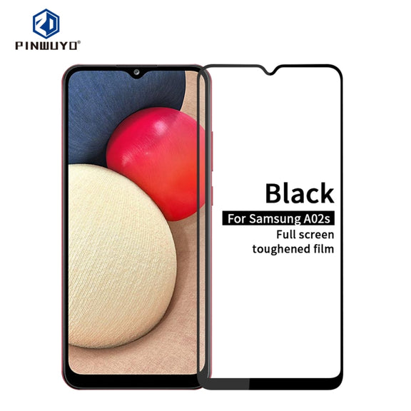 For Samsung Galaxy A02s PINWUYO 9H 2.5D Full Screen Tempered Glass Film(Black)