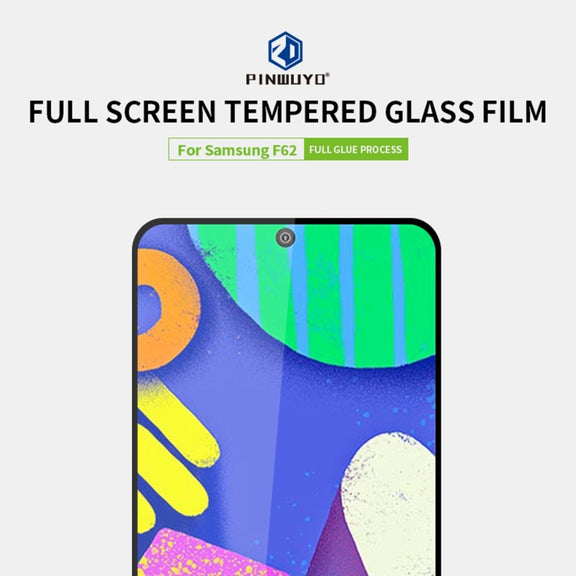 For Samsung Galaxy F62 PINWUYO 9H 2.5D Full Screen Tempered Glass Film(Black)