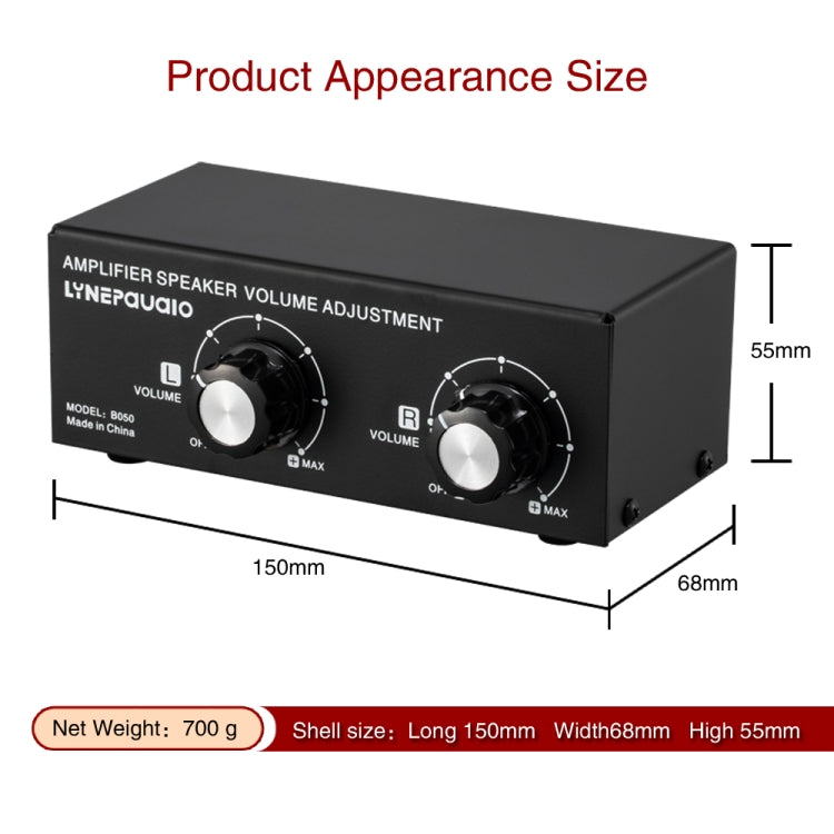 B050  Passive Speaker Volume Adjustment Controller,  Left And Right Channel Independent Volume Adjustment, 150W Per Channel -  by PMC TechLife | Online Shopping South Africa | PMC TechLife