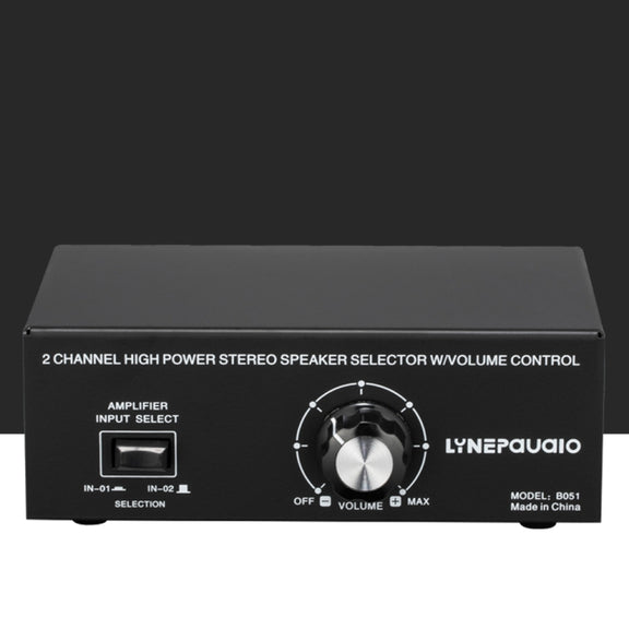 B051 2 Input And 1 Output Power Amplifier And Speaker Selection Switcher Output With Volume Adjustment 2 Power Amplifiers Audio Switcher Switch Distribution Comparator