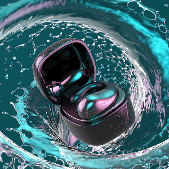 T25 Over-ear Bluetooth 5.0 Single-ear Invisible Wireless Earphone High Definition Call Super Long Standby Bone Conduction Earphone(Black)