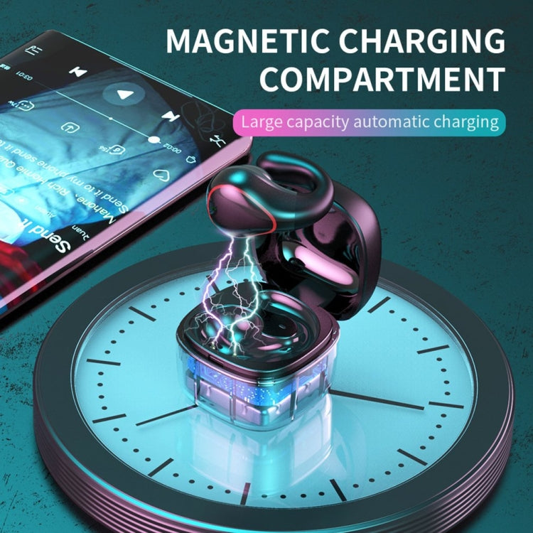 T25 Over-ear Bluetooth 5.0 Single-ear Invisible Wireless Earphone High Definition Call Super Long Standby Bone Conduction Earphone(Black) - Bluetooth Earphone by PMC TechLife | Online Shopping South Africa | PMC TechLife