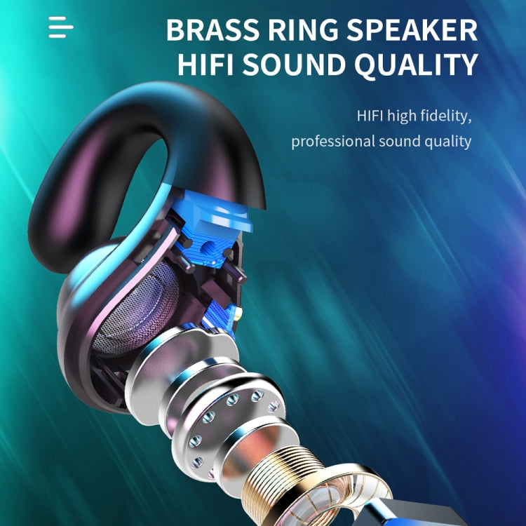 T25 Over-ear Bluetooth 5.0 Single-ear Invisible Wireless Earphone High Definition Call Super Long Standby Bone Conduction Earphone(White) - Bluetooth Earphone by PMC TechLife | Online Shopping South Africa | PMC TechLife