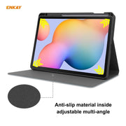 ENKAY ENK-8025 Cow Texture PU Leather + TPU Smart Case with Pen Slot for Samsung Galaxy Tab S6 Lite P610 / P615 / Tab S6 Lite 2022 / P613 / P619(Sky Blue)