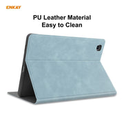 ENKAY ENK-8025 Cow Texture PU Leather + TPU Smart Case with Pen Slot for Samsung Galaxy Tab S6 Lite P610 / P615 / Tab S6 Lite 2022 / P613 / P619(Sky Blue)