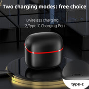 JM12 TWS Earphone Bluetooth 5.0 Touch Control Stereo Bass Sport Wireless Earphone With Mic(Black)