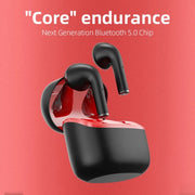 JM12 TWS Earphone Bluetooth 5.0 Touch Control Stereo Bass Sport Wireless Earphone With Mic(Black)