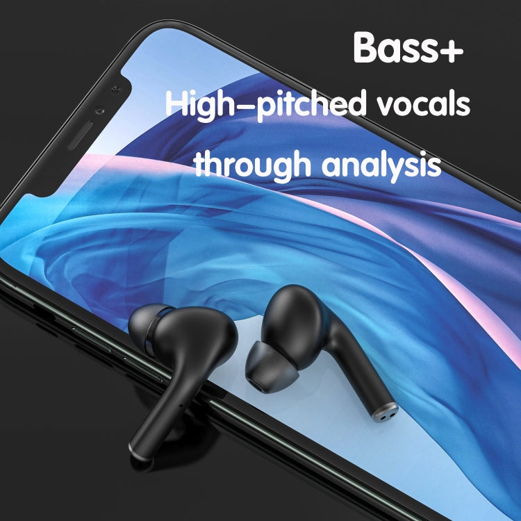 JM13 TWS Earphone Bluetooth 5.0 Touch Control Stereo Bass Sport Wireless Earphone With Mic(Black)