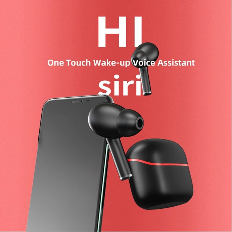 JM13 TWS Earphone Bluetooth 5.0 Touch Control Stereo Bass Sport Wireless Earphone With Mic(Black)