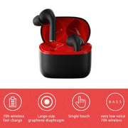 JM13 TWS Earphone Bluetooth 5.0 Touch Control Stereo Bass Sport Wireless Earphone With Mic(Black)
