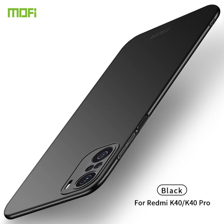 For Xiaomi Redmi K40 / K40 Pro MOFI Frosted PC Ultra-thin Hard Case(Black) - Xiaomi Cases by MOFI | Online Shopping South Africa | PMC TechLife | Buy Now Pay Later Mobicred