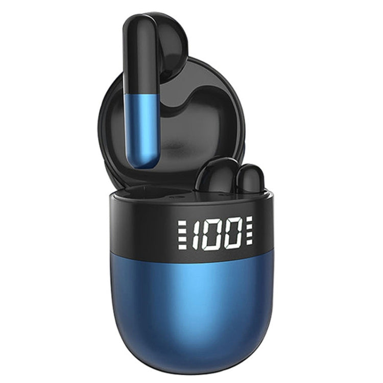 J28 TWS Wireless Bluetooth Earphones LED Digital Display HIFI Music Sport Earphone(Blue) - TWS Earphone by PMC TechLife | Online Shopping South Africa | PMC TechLife