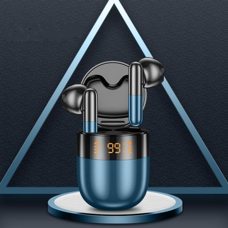 J28 TWS Wireless Bluetooth Earphones LED Digital Display HIFI Music Sport Earphone(Blue) - TWS Earphone by PMC TechLife | Online Shopping South Africa | PMC TechLife