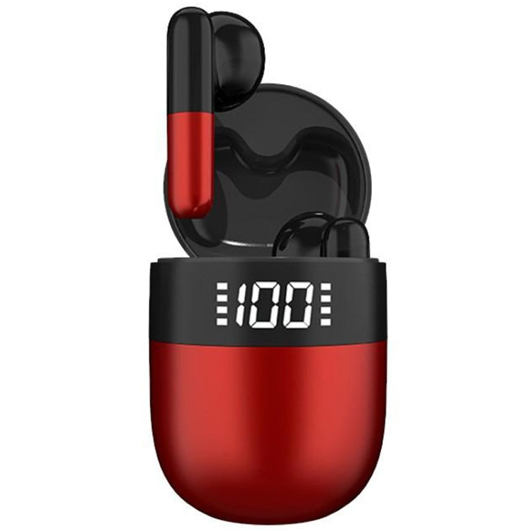 J28 TWS Wireless Bluetooth Earphones LED Digital Display HIFI Music Sport Earphone(Red) - TWS Earphone by PMC TechLife | Online Shopping South Africa | PMC TechLife