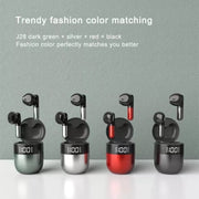 J28 TWS Wireless Bluetooth Earphones LED Digital Display HIFI Music Sport Earphone(Green)