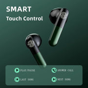 J28 TWS Wireless Bluetooth Earphones LED Digital Display HIFI Music Sport Earphone(Red)