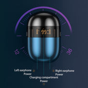 J28 TWS Wireless Bluetooth Earphones LED Digital Display HIFI Music Sport Earphone(Red)