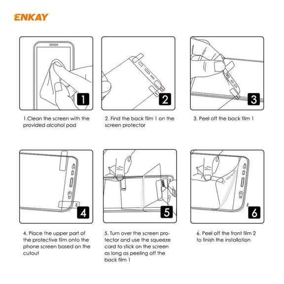 For Xiaomi Redmi Note 9T ENKAY Hat-Prince 0.1mm 3D Full Screen Protector Explosion-proof Hydrogel Film