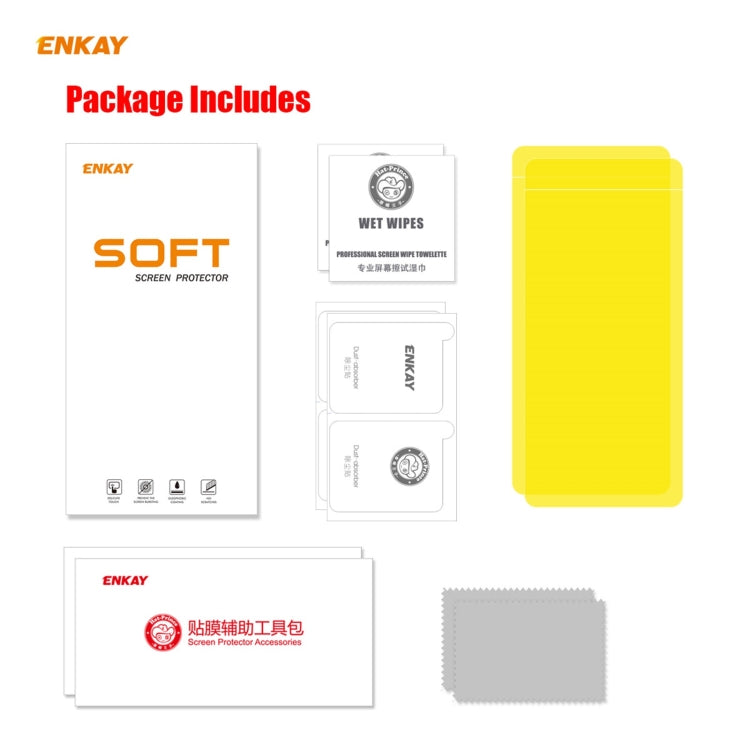 For Xiaomi Redmi 9T 2 PCS ENKAY Hat-Prince 0.1mm 3D Full Screen Protector Explosion-proof Hydrogel Film