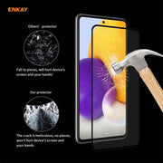 For Samsung Galaxy A72 5G 2pcs ENKAY Hat-Prince Full Glue 0.26mm 9H 2.5D Tempered Glass Full Coverage Film