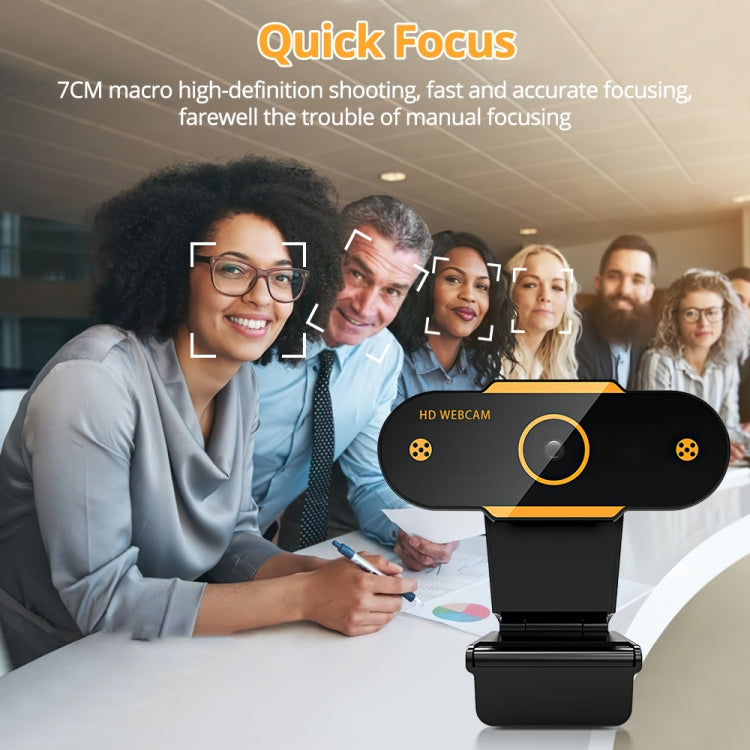 312 1080P HD USB 2.0 PC Desktop Camera Webcam with Mic, Cable Length: about 1.3m, Configuration:Anti-peep - HD Camera by PMC TechLife | Online Shopping South Africa | PMC TechLife