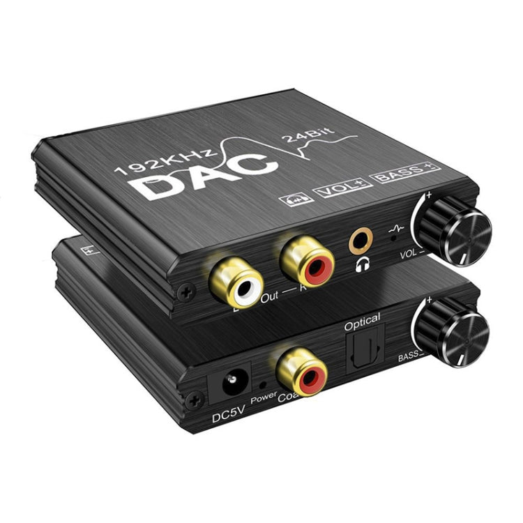 Digital To Analog Audio Converter Stereo Extractor DAC Amplifier Optical SPDIF 192Khz 24Bit - RCA Adapter by PMC TechLife | Online Shopping South Africa | PMC TechLife