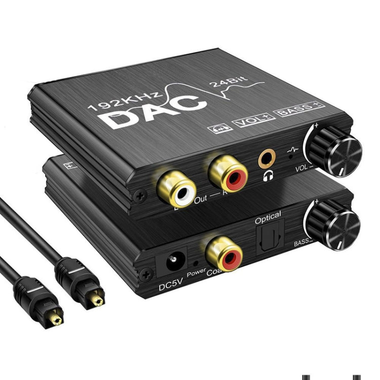 Digital To Analog Audio Converter Stereo Extractor DAC Amplifier Optical SPDIF 192Khz 24Bit - RCA Adapter by PMC TechLife | Online Shopping South Africa | PMC TechLife