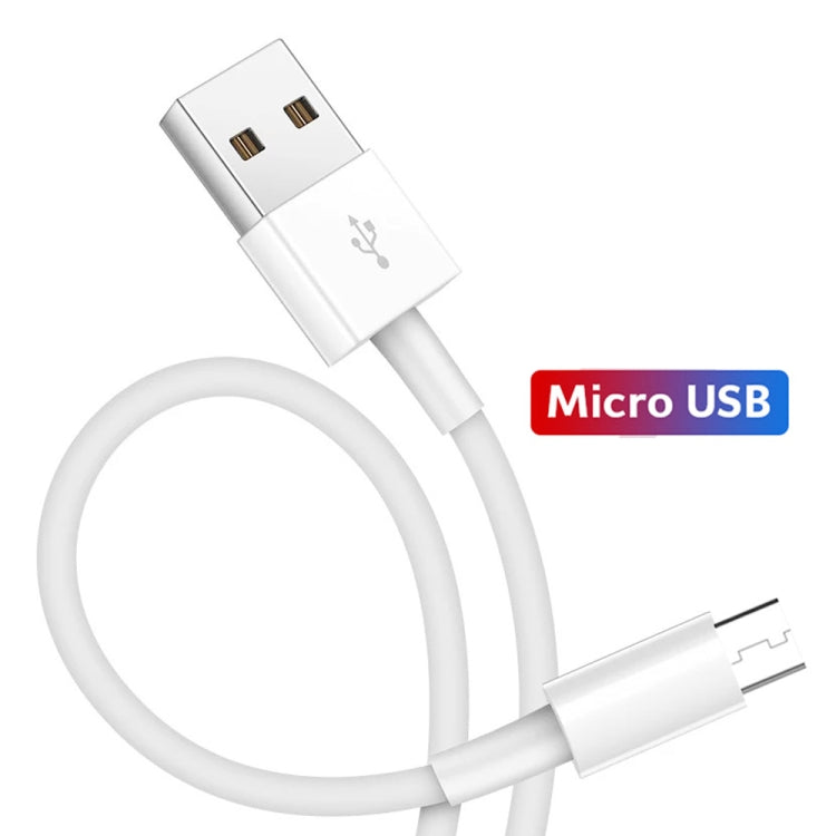 YSY-312 2 in 1 18W Portable QC3.0 Dual USB Car Charger + 1m 3A USB to Micro USB Data Cable Set(White) - Car Charger by PMC TechLife | Online Shopping South Africa | PMC TechLife